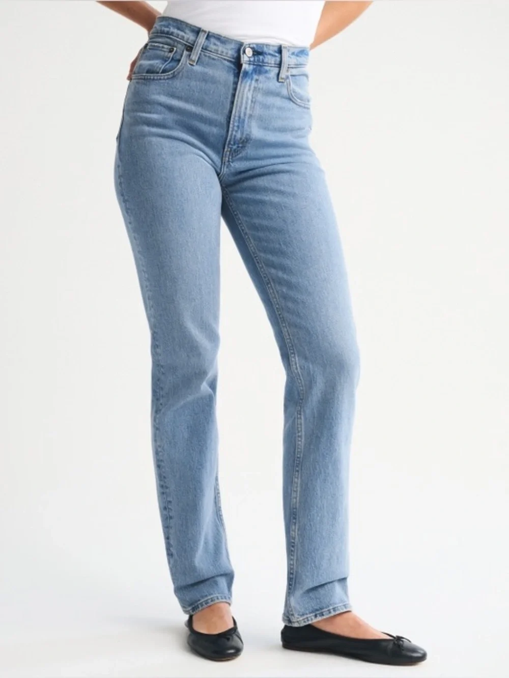 Abercrombie & Fitch curve Love The '90s Straight Utra High Rise 00/24